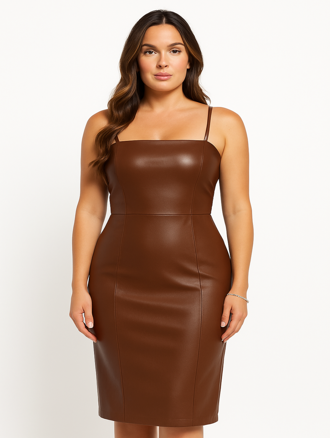 Sculpted Leather Dress | Loumelia